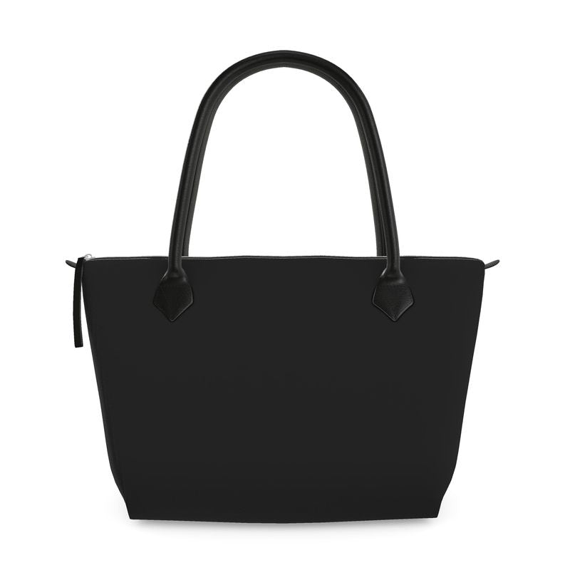 Black Gold Zip Top Handbag