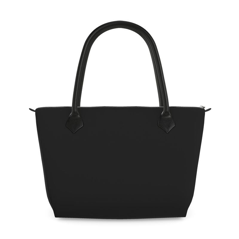 Black Gold Zip Top Handbag