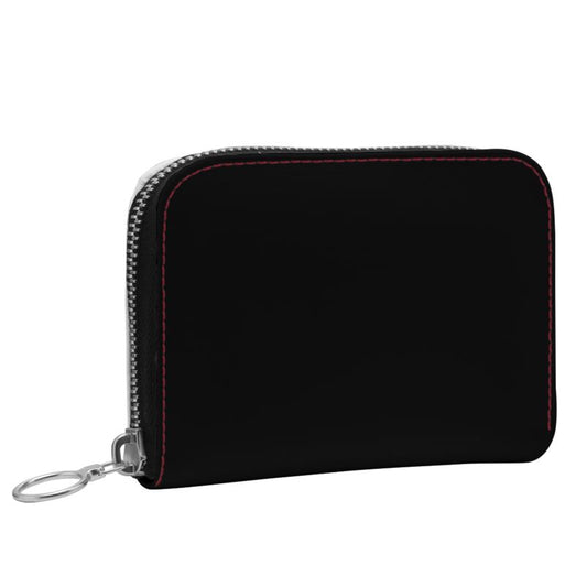 Black Gold Small Leather Zip Purse