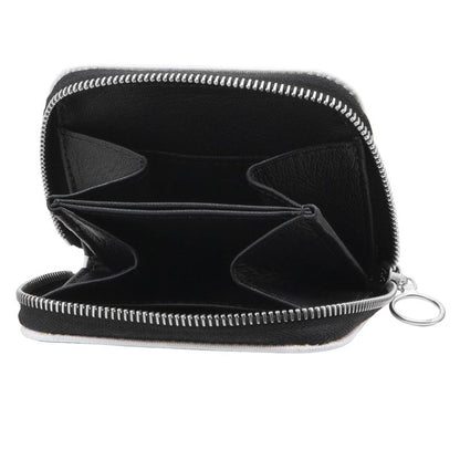 Black Gold Small Leather Zip Purse