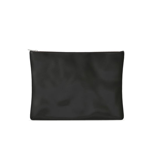 Black Gold Leather Clutch Bag
