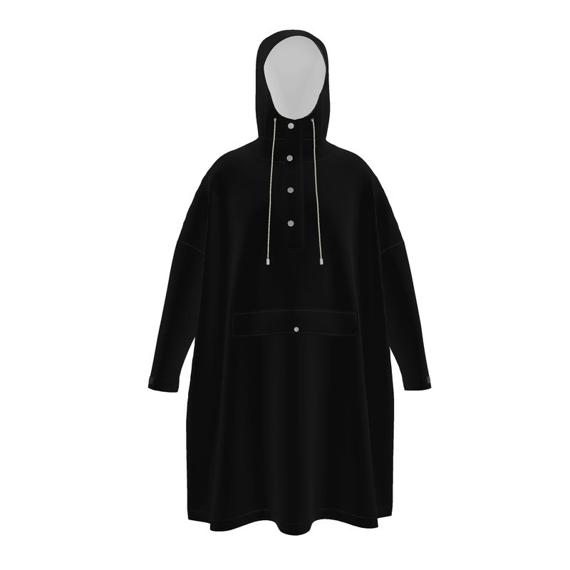 Black Gold Pullover Rain Poncho