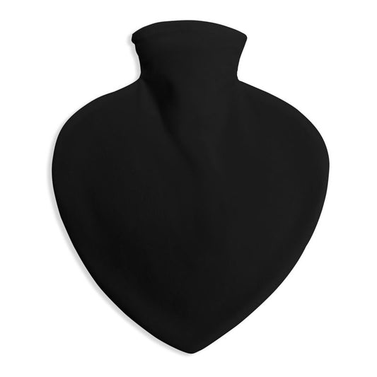 Black Gold Heart Hot Water Bottle