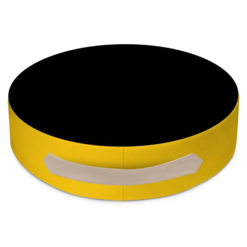 Black Gold Round Floor Cushions