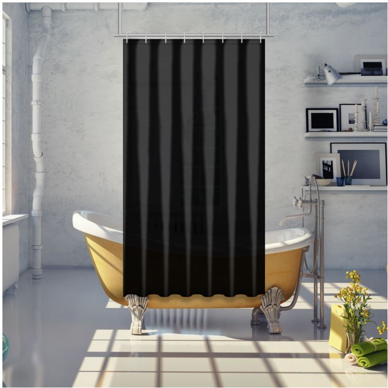 Black Gold Shower Curtain
