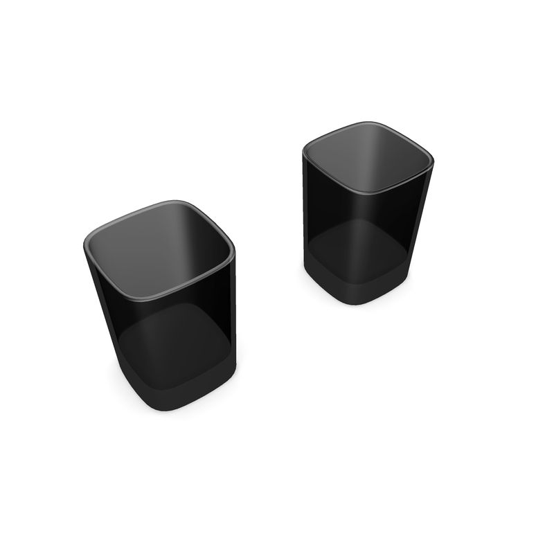 Black Gold Square Shot Glasses (Set of 2)