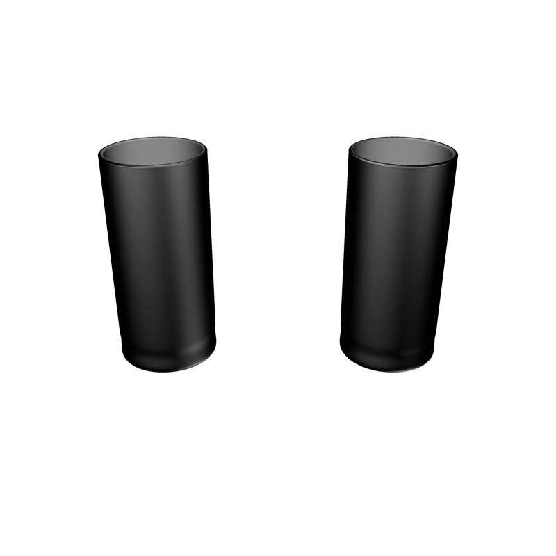 Black Gold Round Shot Glass (Set of 2)