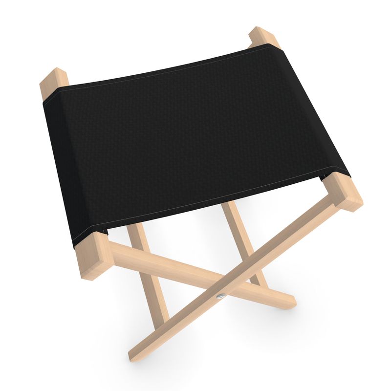 Black Gold Folding Stool Chair