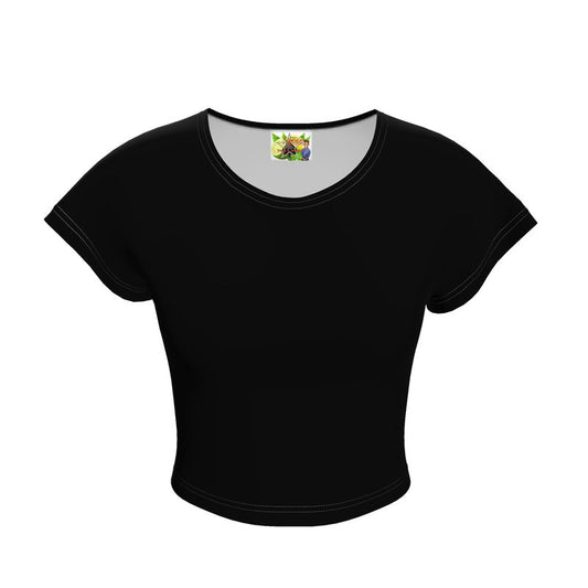 Black Gold Ladies Crop Top