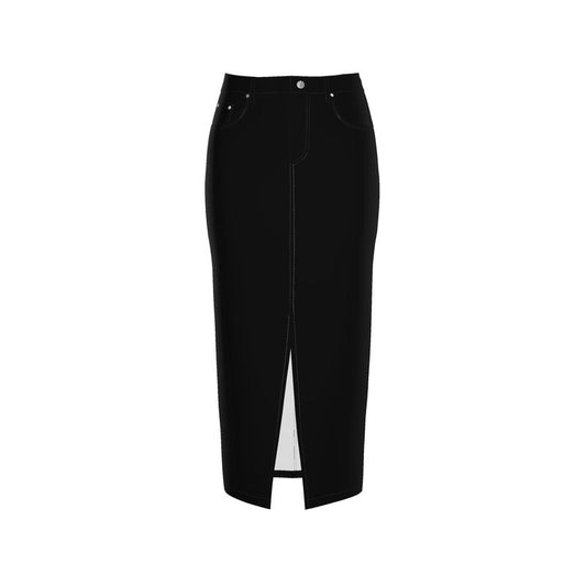 Black Gold Denim Skirt