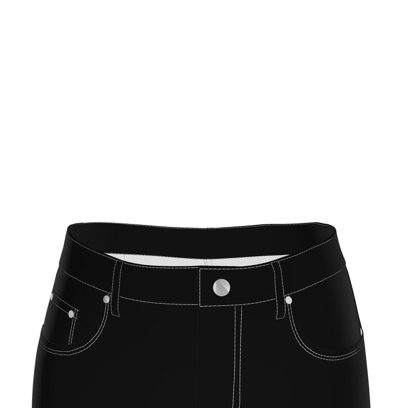 Black Gold Denim Skirt