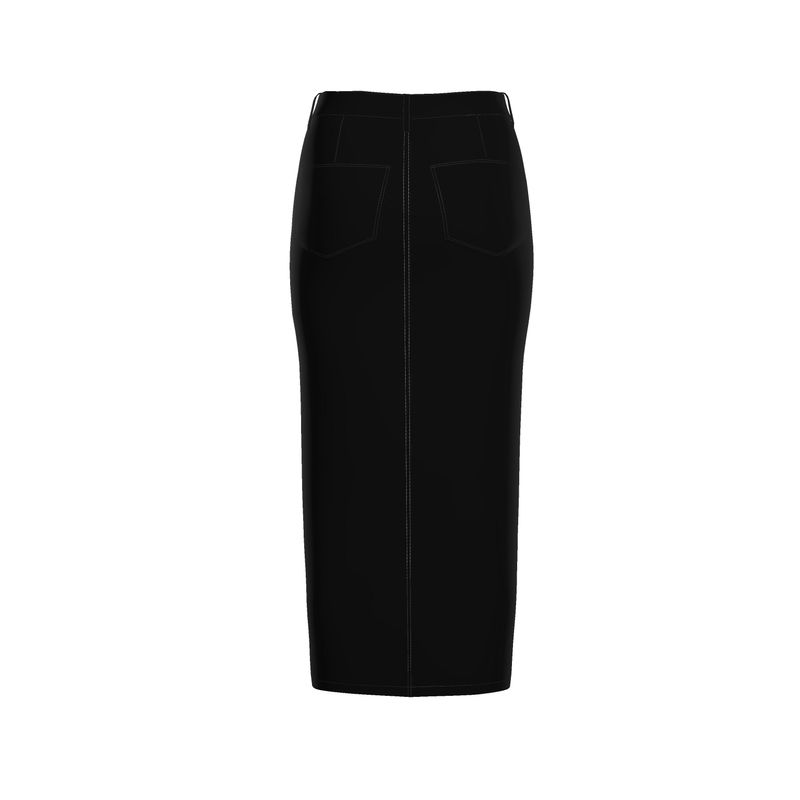 Black Gold Denim Skirt