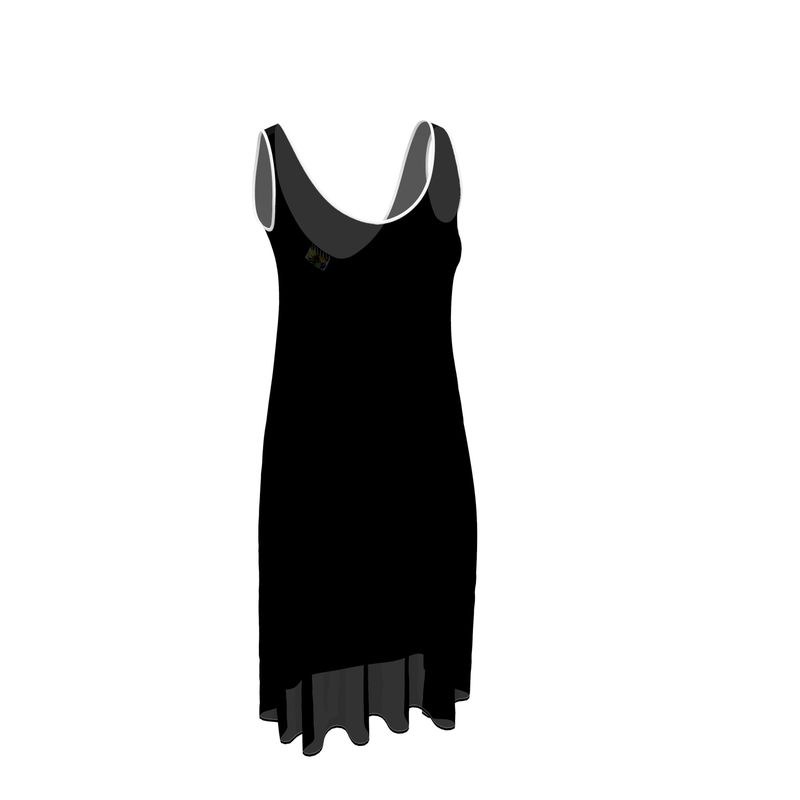 Black Gold Sleeveless Midi Dress