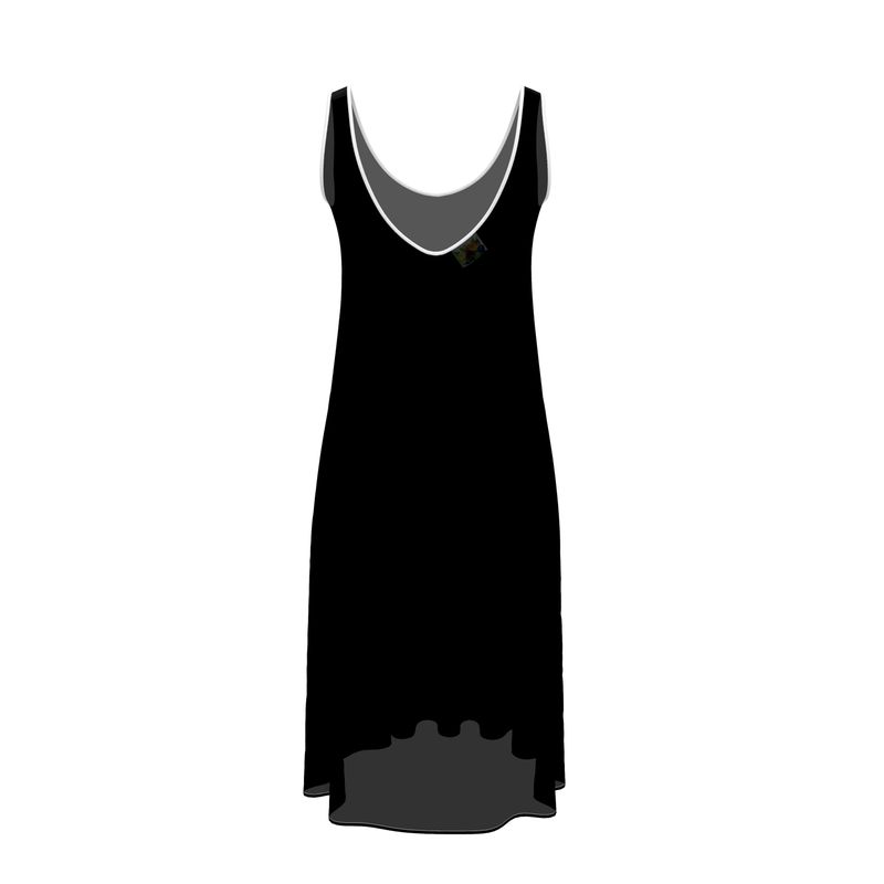 Black Gold Sleeveless Midi Dress