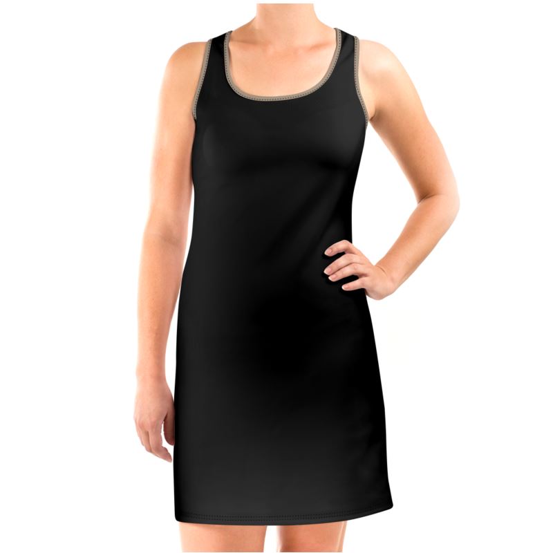 Black Gold Halter Dress