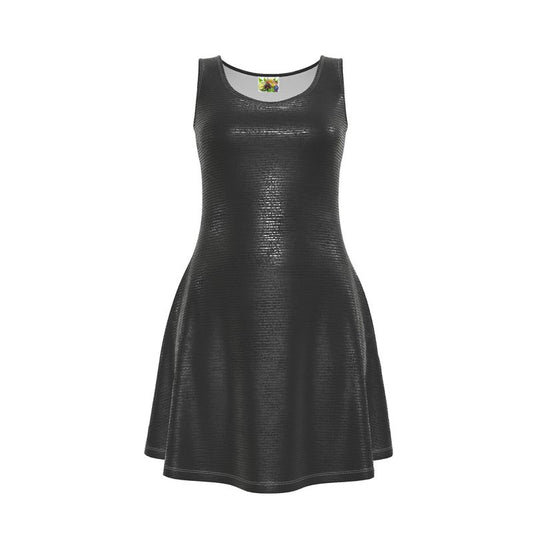 Black Gold Skater Dress