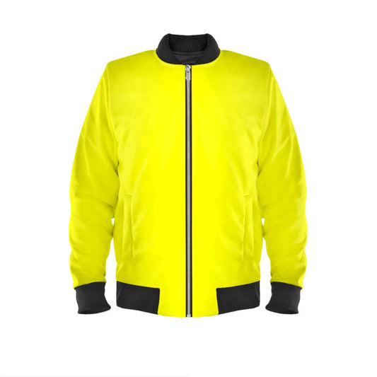 Light yellow Mens Reversible Silk Bomber Jacket