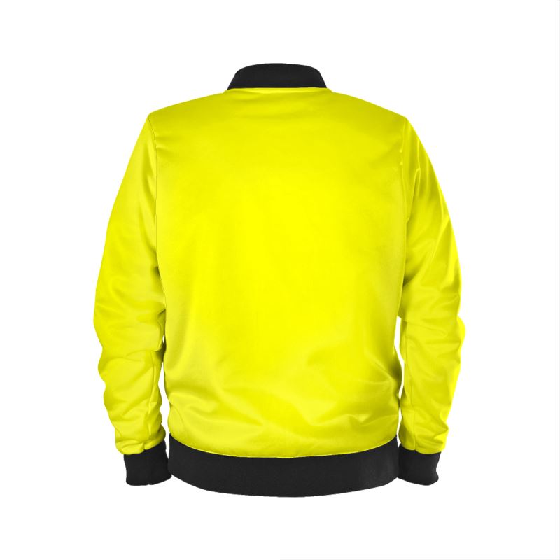 Light yellow Mens Reversible Silk Bomber Jacket