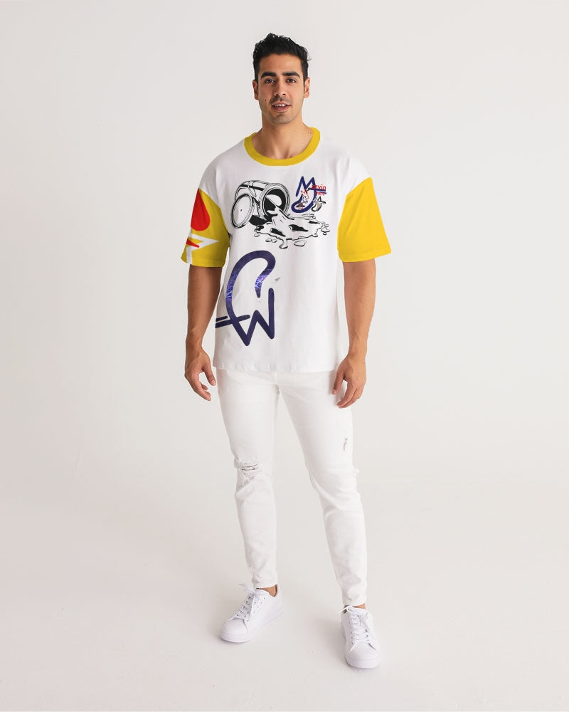 Special drip yellow red Men's All-Over Print Premium Heavyweight Tee