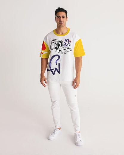 Special drip yellow red Men's All-Over Print Premium Heavyweight Tee