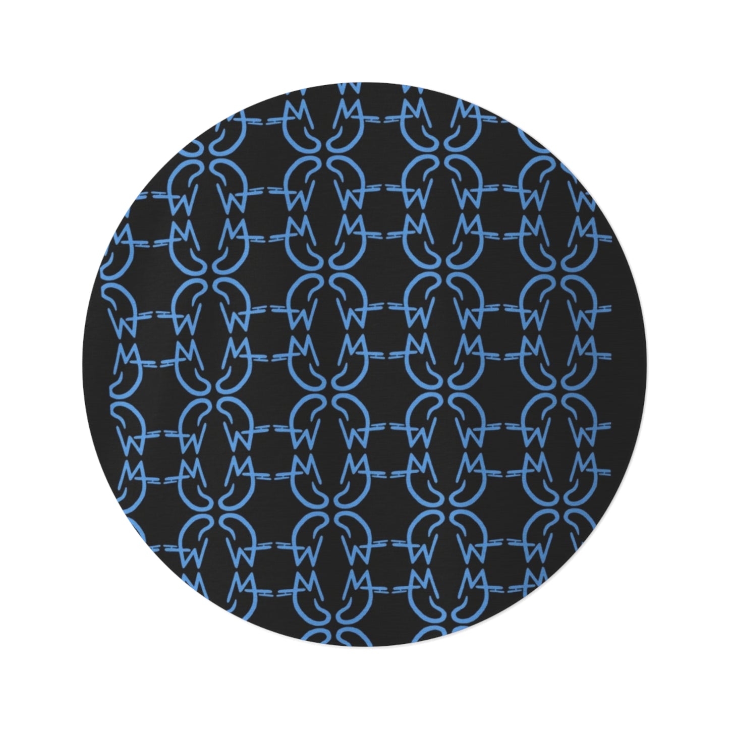 MJ Deluxe Black Round Rug