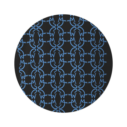 MJ Deluxe Black Round Rug