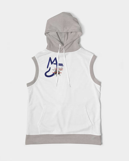 Light grey  Men's All-Over Print Heavyweight Sleeveless Hoodie