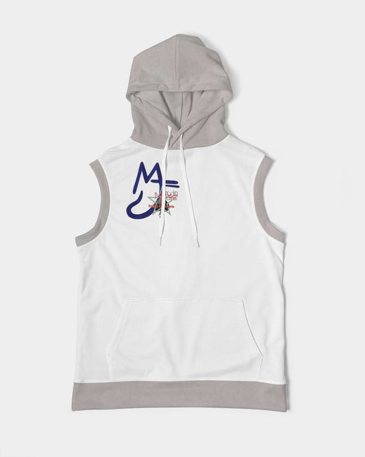 Light grey  Men's All-Over Print Heavyweight Sleeveless Hoodie