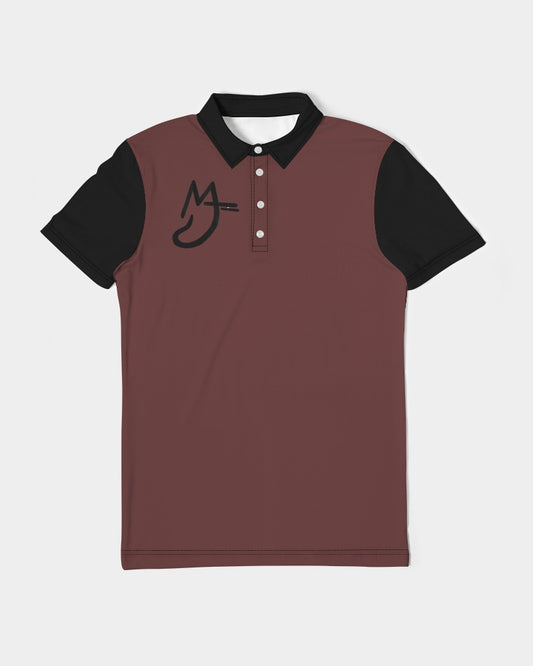 "Blackwood" Men's All-Over Print Slim Fit Short Sleeve Polo