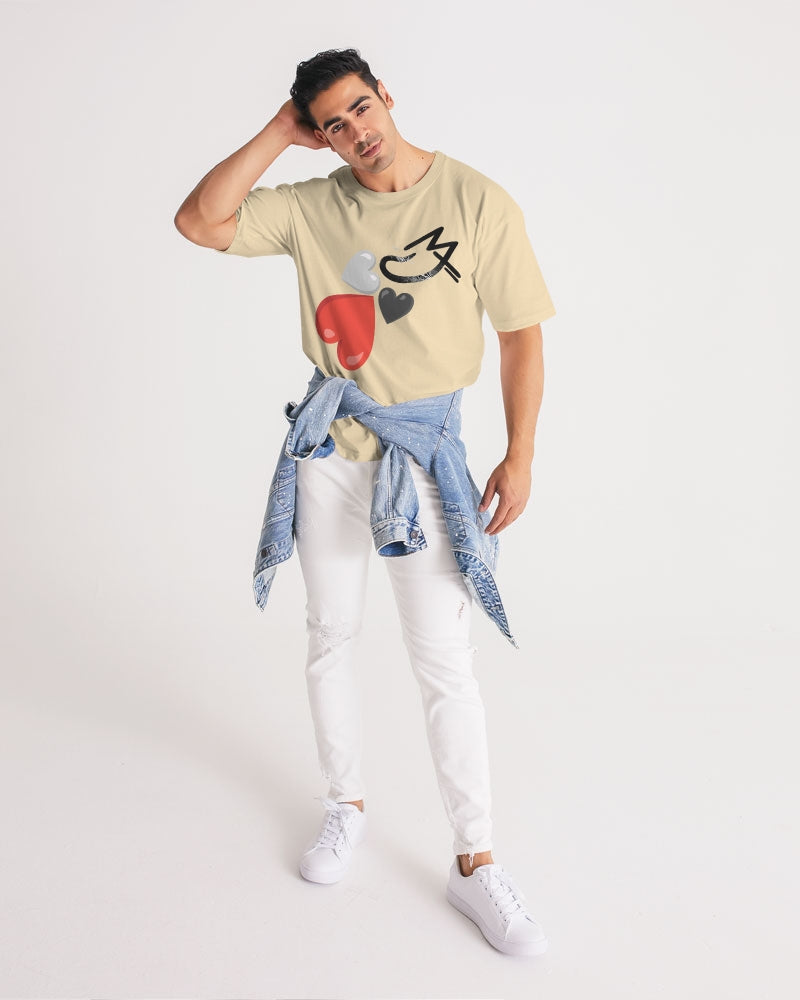 Wheat Men's All-Over Print Premium Heavyweight Tee
