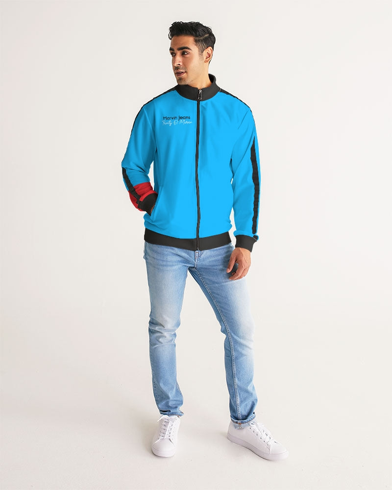 Glorious brand 1.o Men's All-Over Print Stripe Sleeve Track Jacket