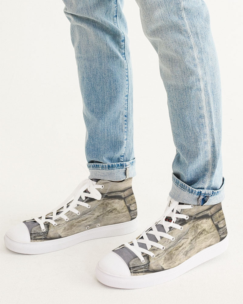 Stone grey Men's Hightop Canvas Shoe