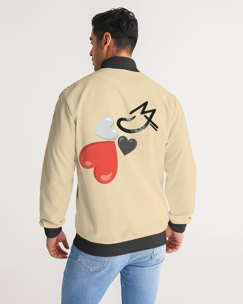 Wheat Men's All-Over Print Stripe Sleeve Track Jacket