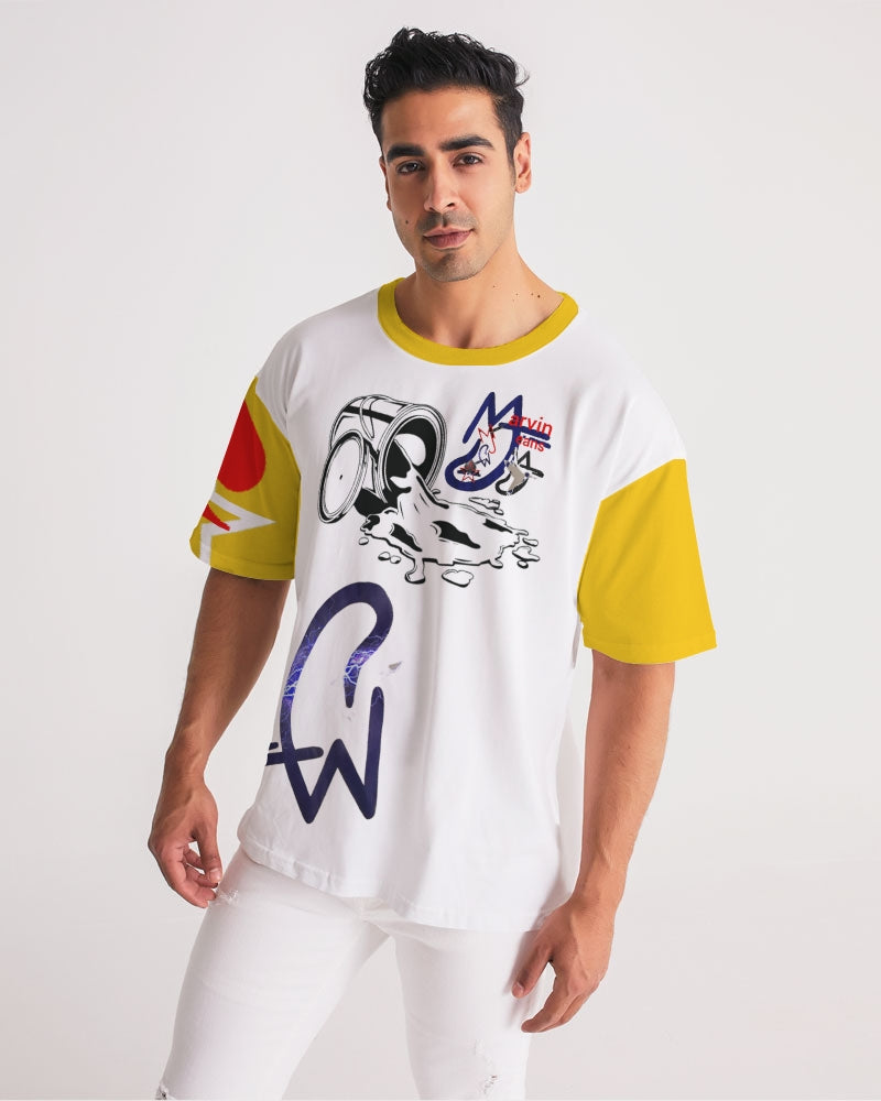 Special drip yellow red Men's All-Over Print Premium Heavyweight Tee