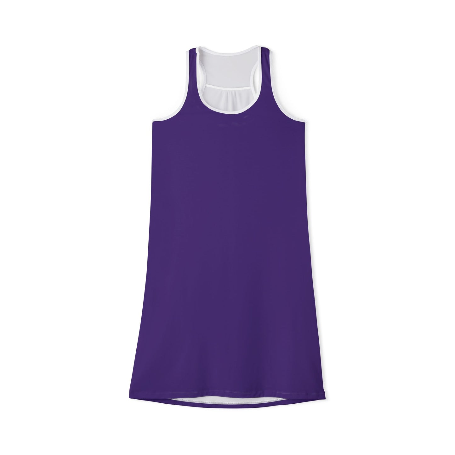 Purple Women's Racerback Dress - Casual Summer Wear, Vacation Outfit, Beach Dress, Fitness Apparel, Gift Idea