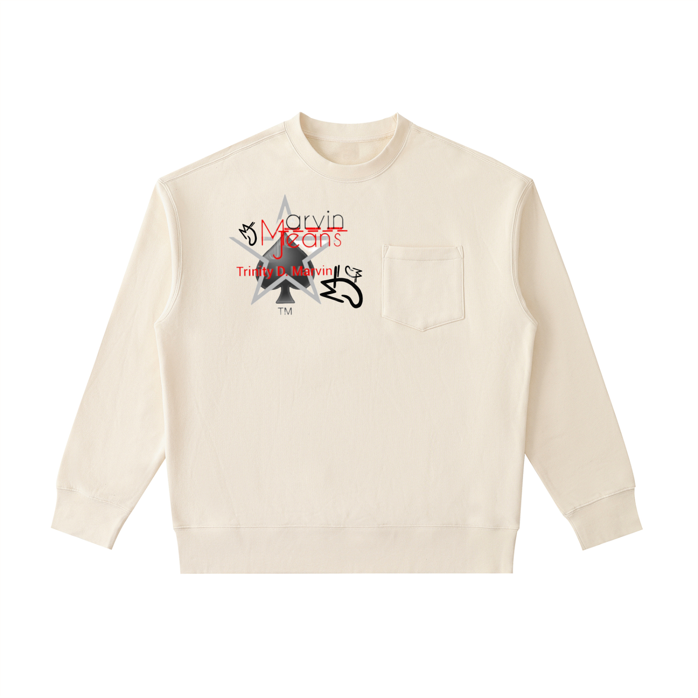 Heavyweight Patch Pocket Crewneck Sweatshirt