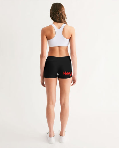 Hey Papi Women's All-Over Print Mid-Rise Yoga Shorts