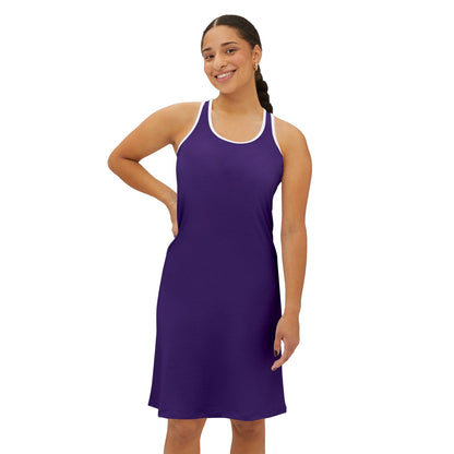 Purple Women's Racerback Dress - Casual Summer Wear, Vacation Outfit, Beach Dress, Fitness Apparel, Gift Idea