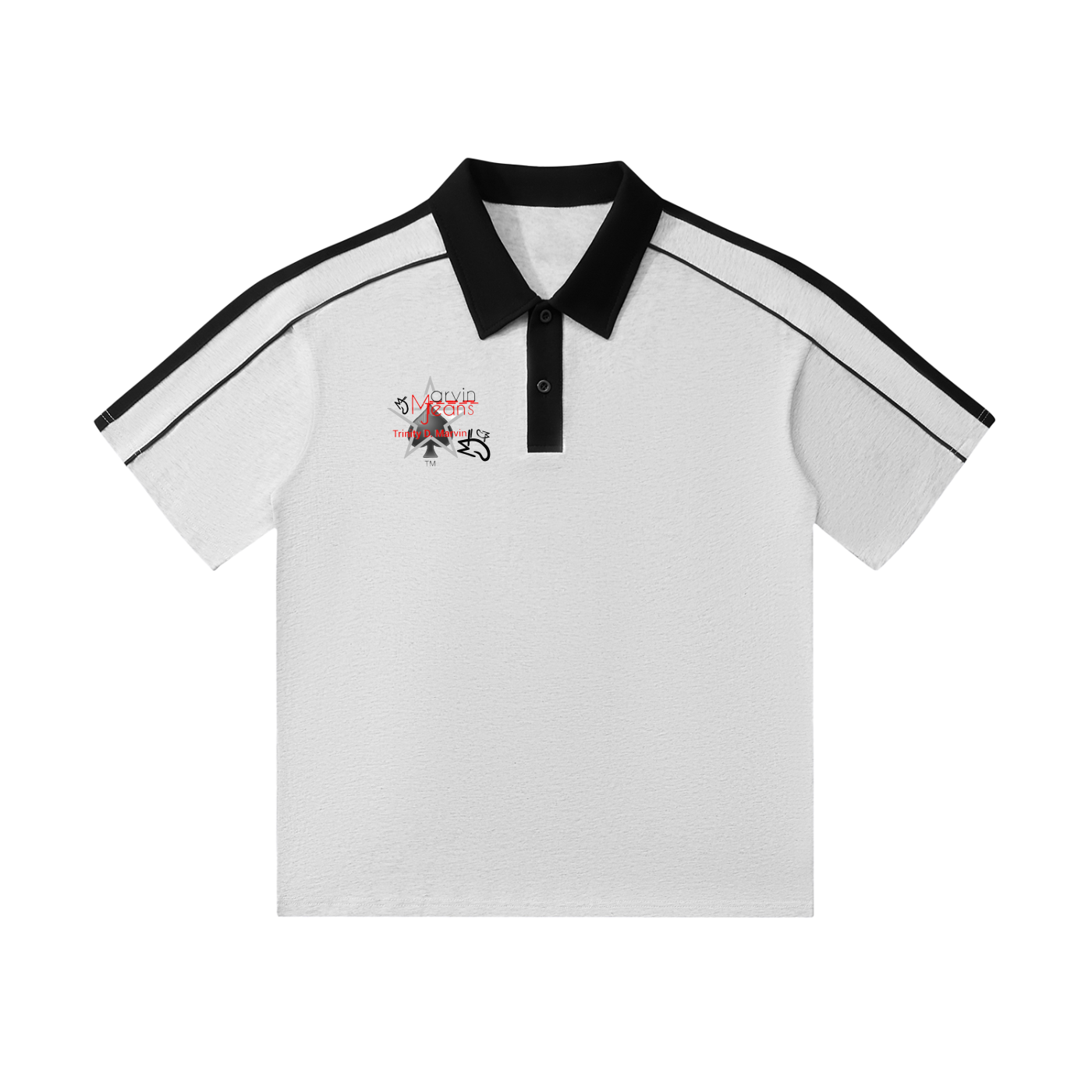 Contrast Collar Short-Sleeve Polo Shirt