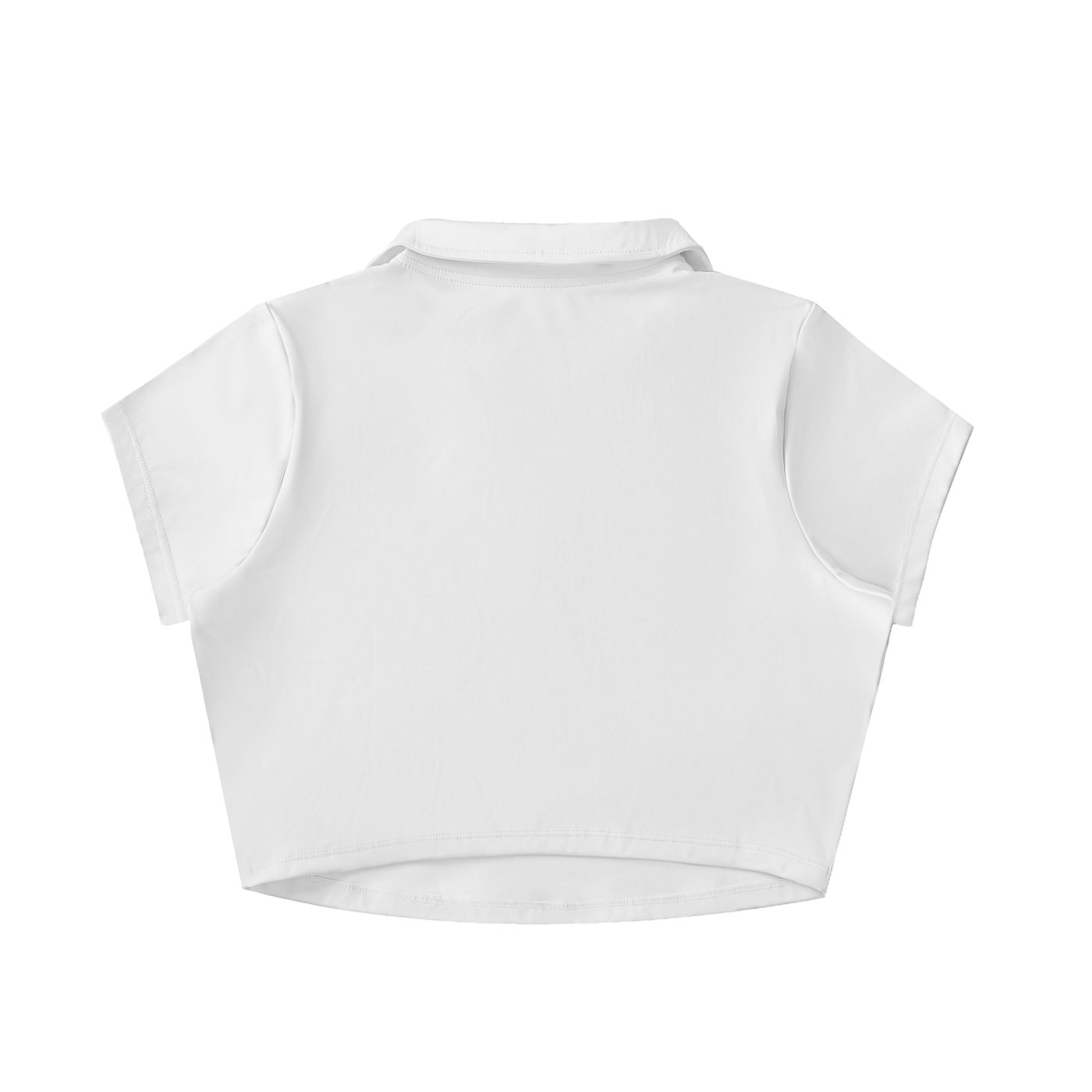 V-Neck Lapel Crop Top