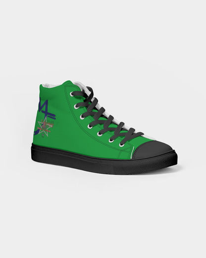 Freeport black tip Men's Hightop Canvas Shoe - Black