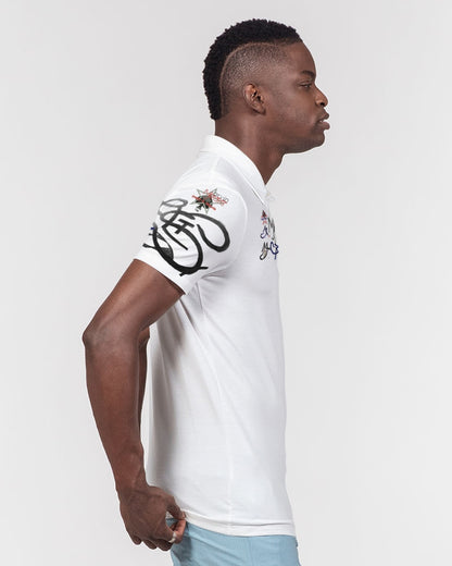 Logo's 1.0 Men's All-Over Print Slim Fit Short Sleeve Polo