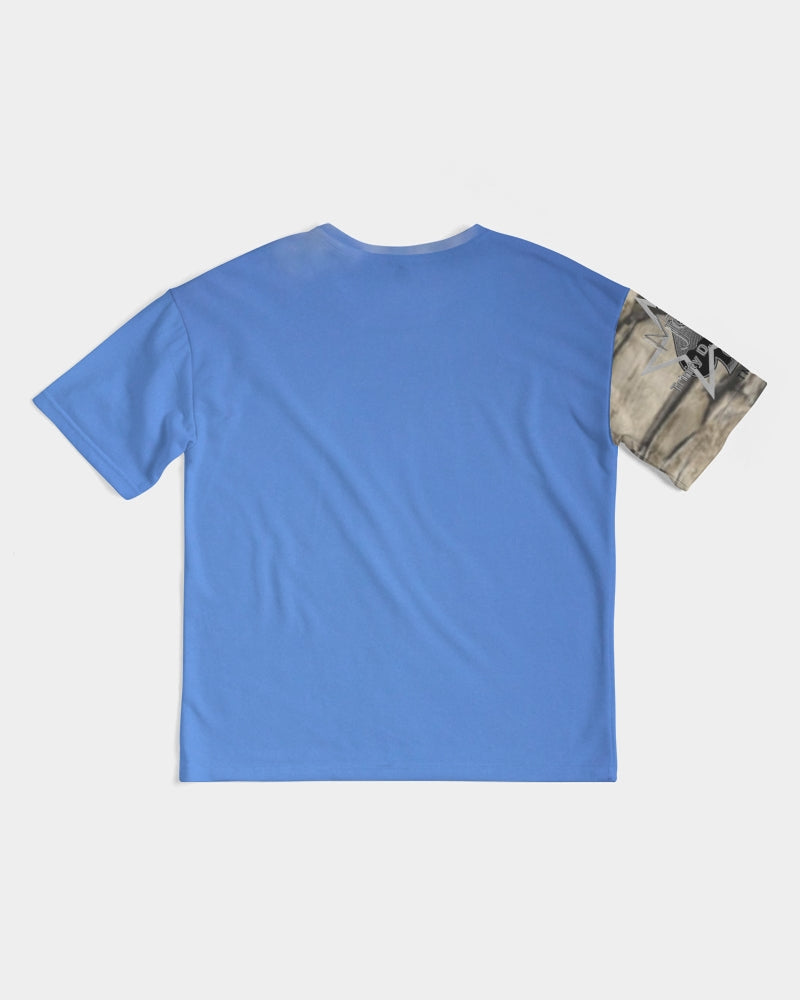 Kingly Blue  Men's All-Over Print Premium Heavyweight Tee