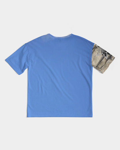 Kingly Blue  Men's All-Over Print Premium Heavyweight Tee