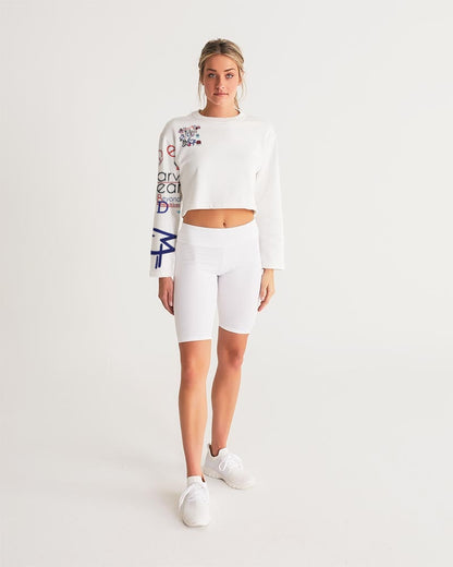 Logo's  Women's All-Over Print Cropped Sweatshirt