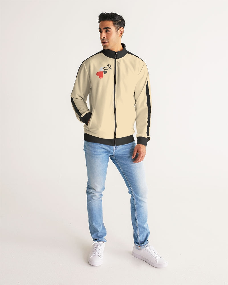 Wheat Men's All-Over Print Stripe Sleeve Track Jacket