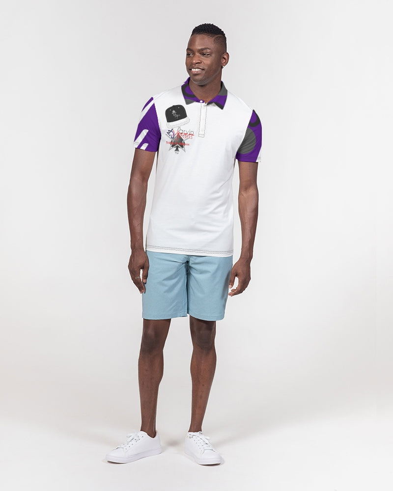 Marvin Jeans be the BRAND wear the BRAND  Men's All-Over Print Slim Fit Short Sleeve Polo