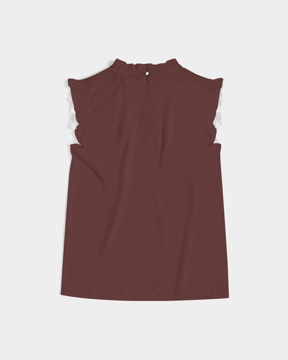 "Blackwood" Women's All-Over Print Ruffle Sleeve Top