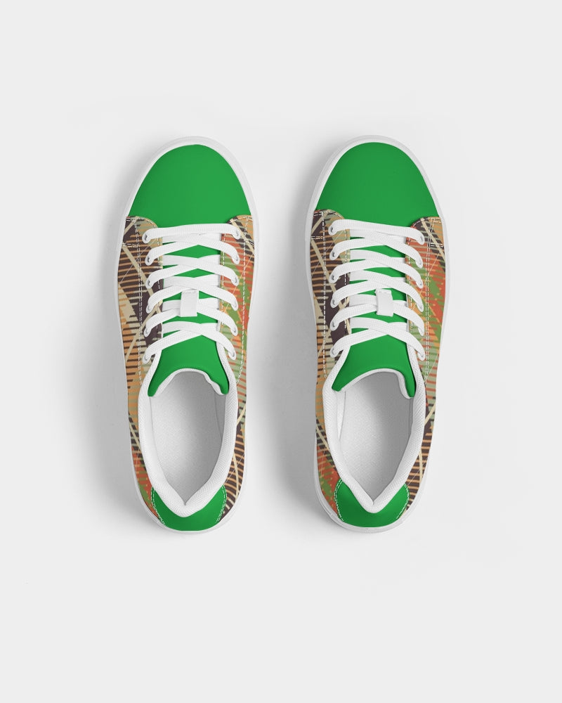 "No logo's" Men's Faux-Leather Sneaker