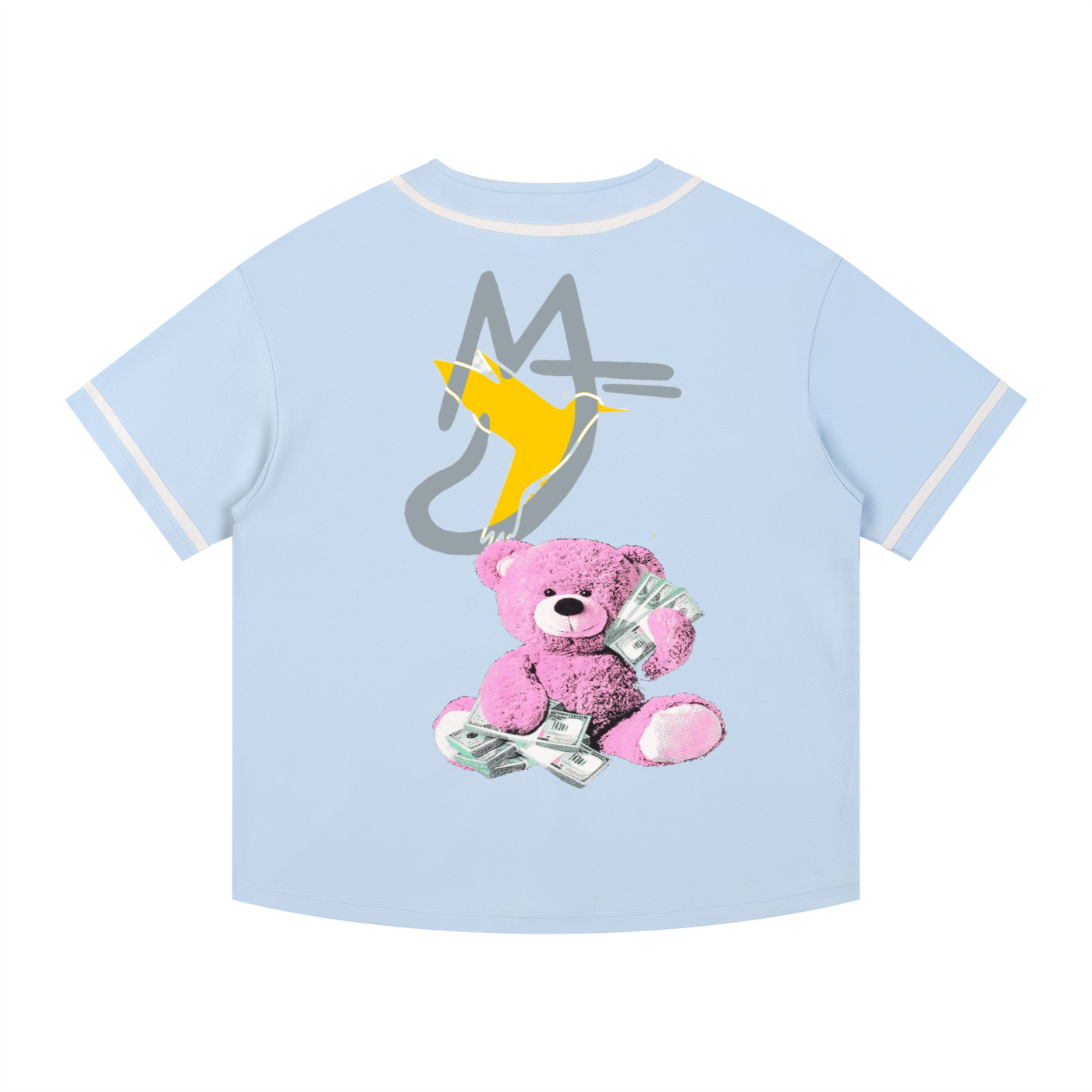 Contrast Piped Button-Up Jersey